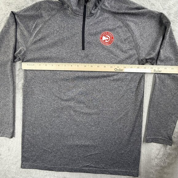 Atlanta Hawks Shirt Mens Small NBA Basketball Long Sleeve Quarter Zip Pullover - Picture 6 of 12
